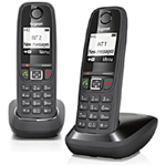 GIGASET AS 405 DUO CORDLESS VIVAVOCE-SVEGLIA-DISPLAY ALFANUMERICO PORTATA MAX INT. 50 MT CONF. 2 PZ.