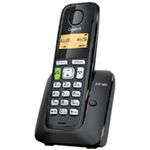GIGASET AS160 CORDLESS DECT GAP RUBRICA 80 CONTATTI VIVAVOCE CON TASTO LUMINOSO COLORE NERO