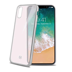 CELLY LASER MATT iPHONE X COVER IN MORBITO TPU TRASPARENTE CON BORDI TRASPARENTI