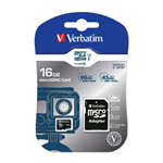 VERBATIM 47040 MICRO SD HC 16GB CLASSE 10 FUNZIONE PROTEZIONE DATI CON ADATTATORE SD