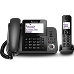 PANASONIC KX-TGF320EXM 2 IN 1 CORDLESS DECT + TELEFONO DA TAVOLO CON SEGRETERIA COLORE NERO