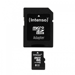 INTENSO 3413460 SCHEDA MICRO SD HC 8GB CLASSE 10 CON ADATTATORE SD
